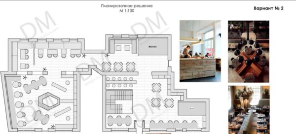 Дизайн проект ресторана чертежи