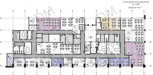 Планировка офиса 1400 м